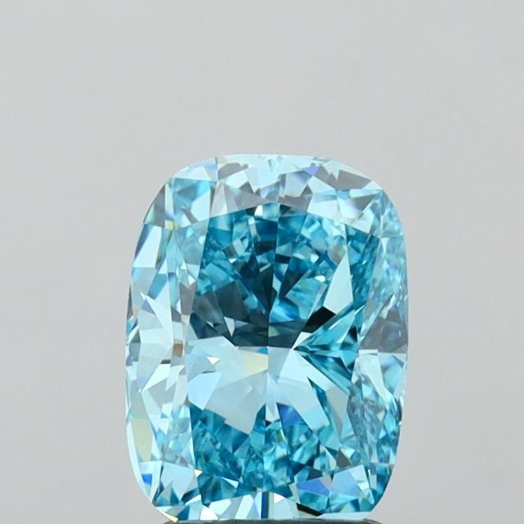 1.89 CT Fancy Vivid Blue CUSHION MODIFIED