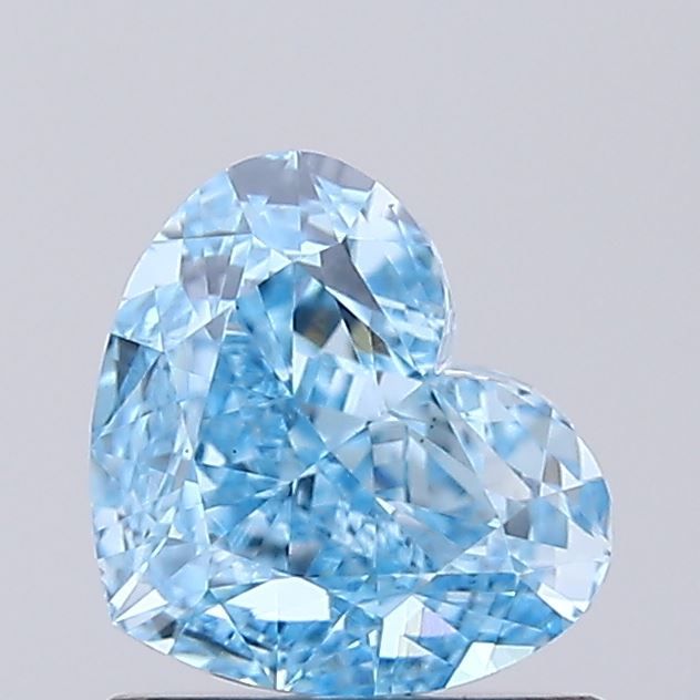 0.86 CT Fancy Vivid Blue HEART