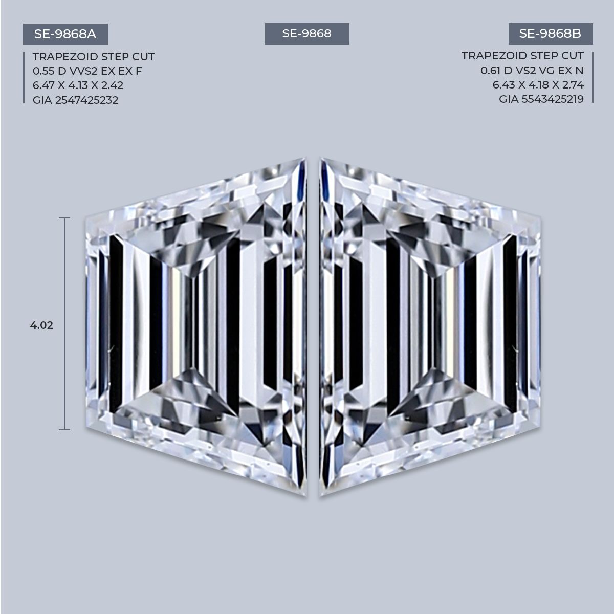 0.55 ct Trapezoid Diamond