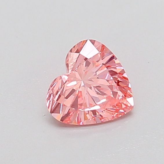 0.39 CT Fancy Vivid Pink HEART