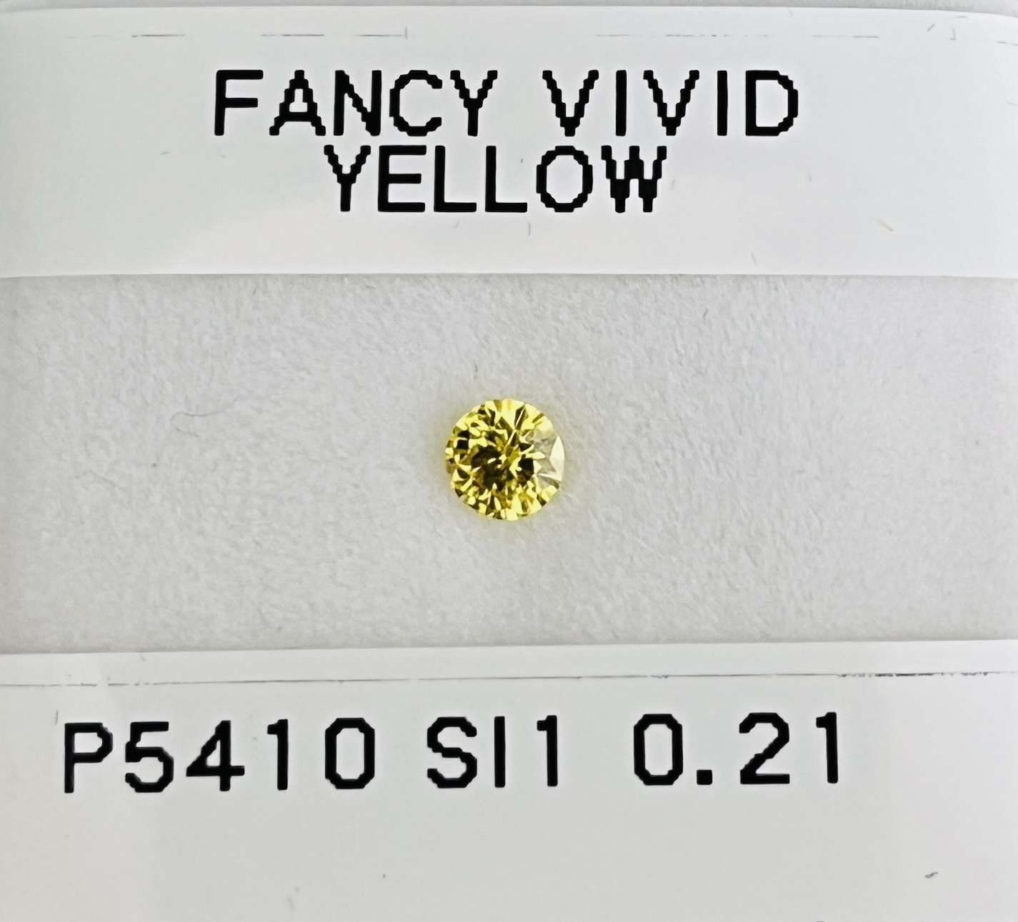 Diament 0.21 ct Fancy Vivid Yellow/SI1