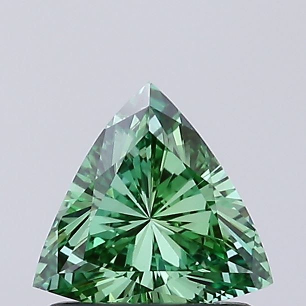 0.63 CT Fancy Vivid Green TRIANGULAR