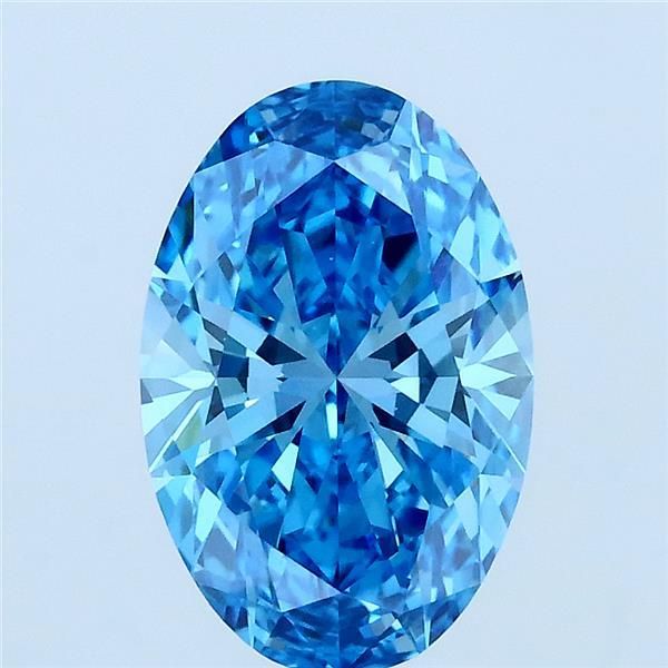 1.83 CT Fancy Vivid Blue OVAL