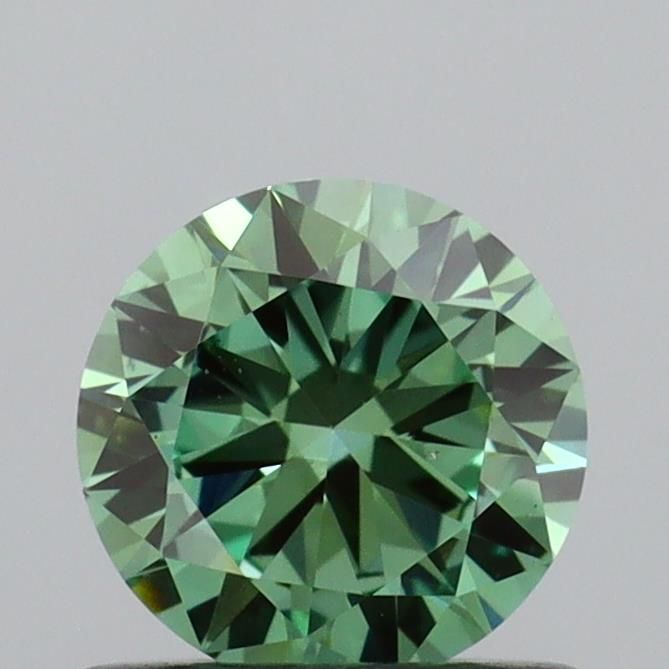 0.63 CT Fancy Vivid Green ROUND