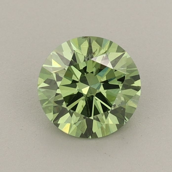0.69 CT Fancy Vivid Green ROUND