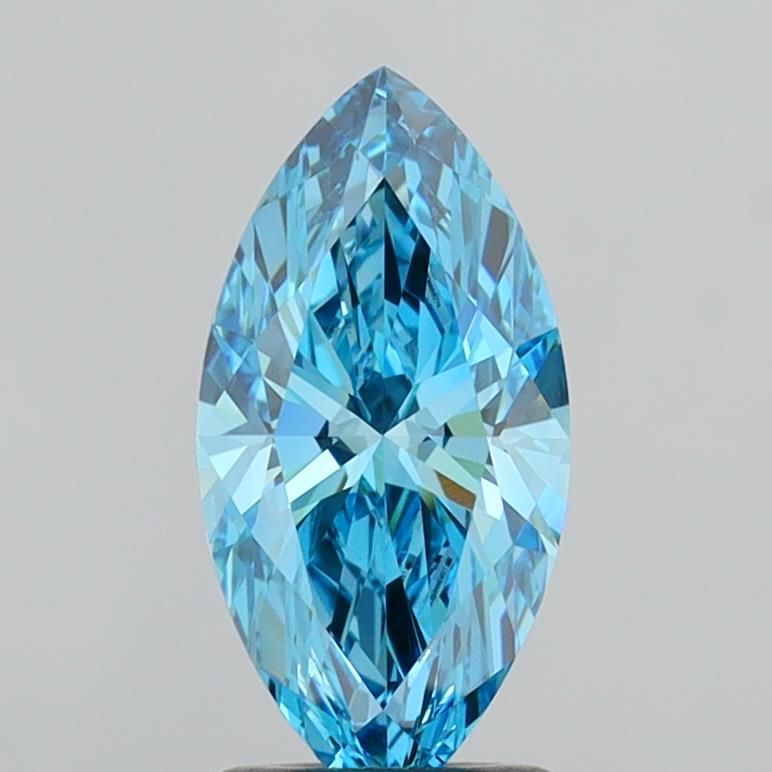 1.57 CT Fancy Vivid Blue MARQUISE