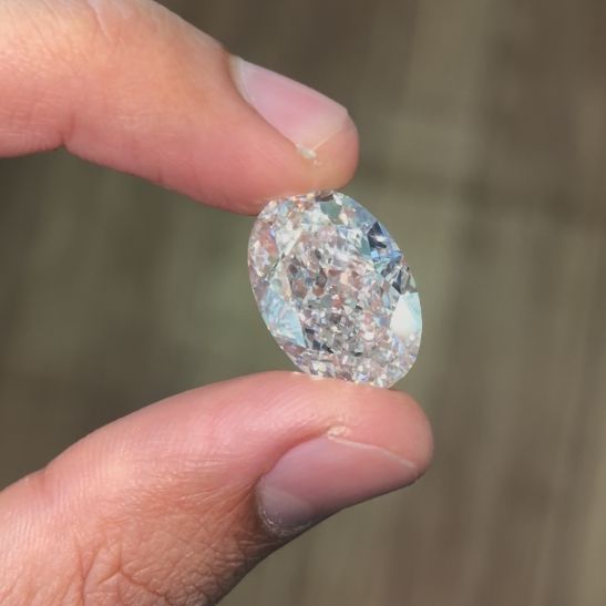 21.13 ct. oval Lab Grown Diamond front image
