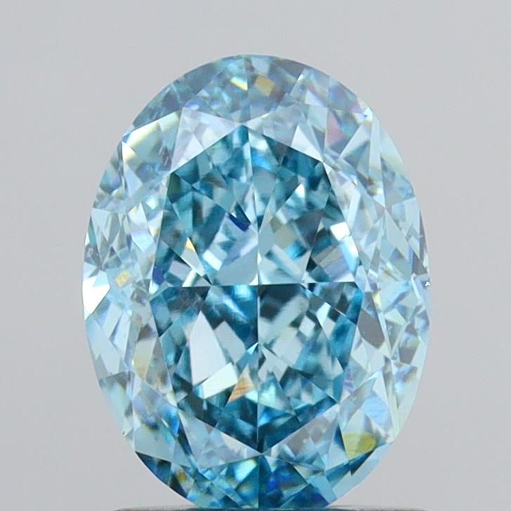 1.54 CT Fancy Vivid Blue OVAL