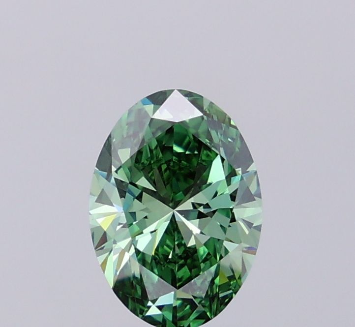 1.49 CT Fancy Vivid Green OVAL