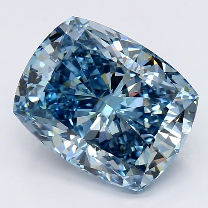 1.87 CT Fancy Intense Blue CUSHION MODIFIED