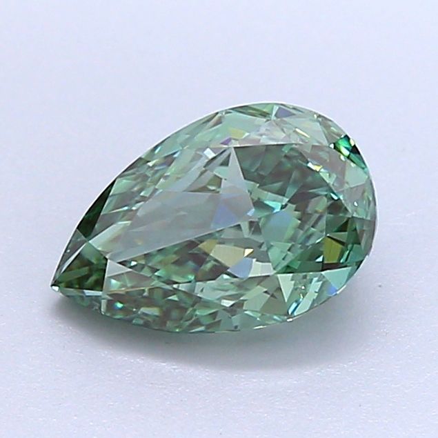1.09 CT Fancy Vivid Green PEAR