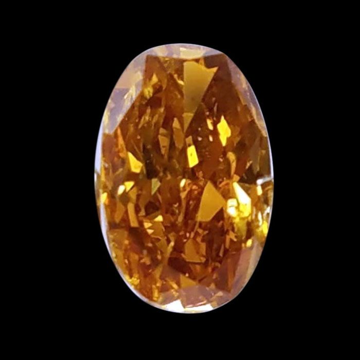 Diament 0.72 ct Fancy Deep Brownish Orangey Yellow/