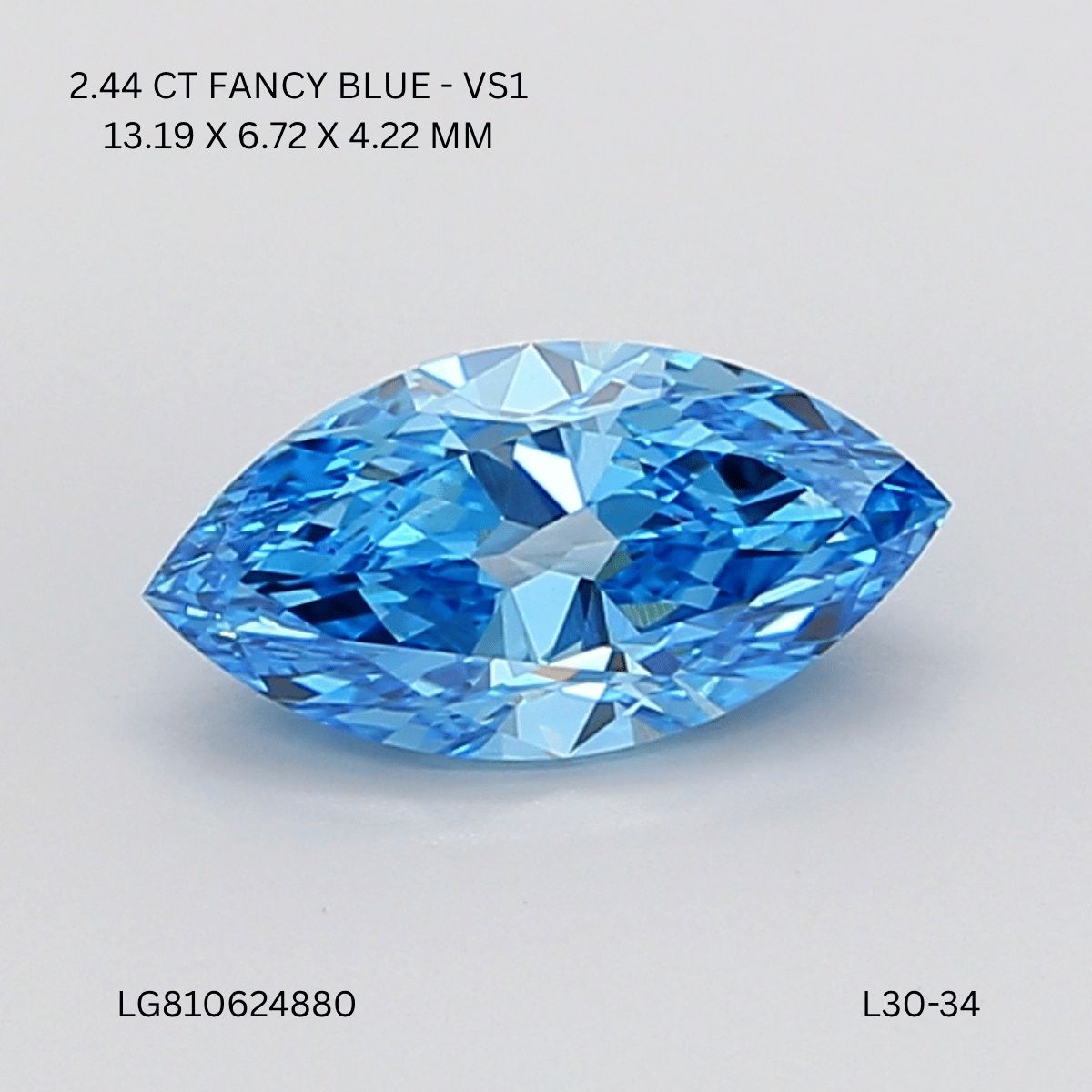 2.44 ct. marquise Lab Grown Diamond front image