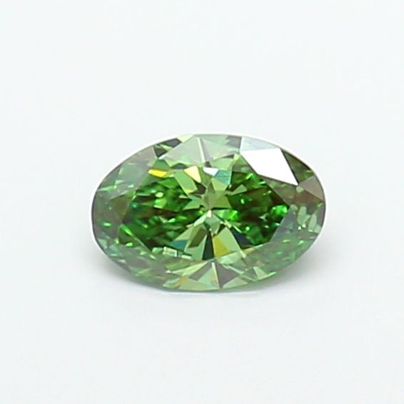 0.6 CT Fancy Vivid Green OVAL