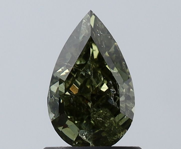 Diament 1.08 ct Fancy Dark Green/I2