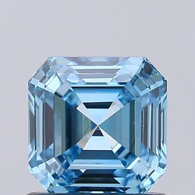 0.81 CT Fancy Vivid Blue ASSCHER