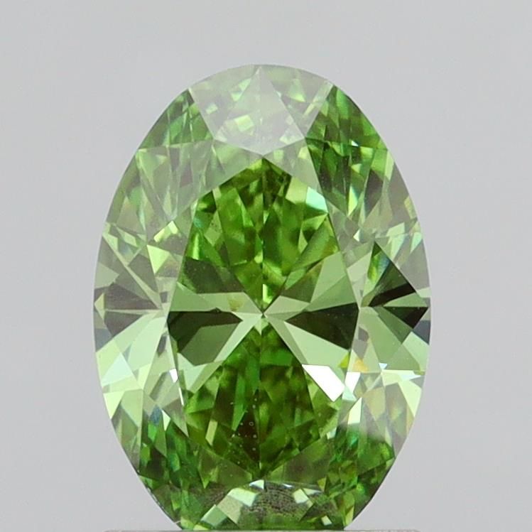 1.45 CT Fancy Vivid Green OVAL