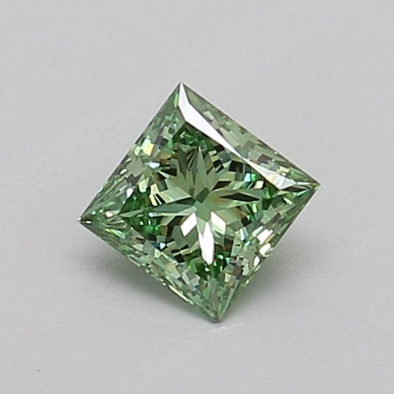 0.38 CT Fancy Vivid Green PRINCESS