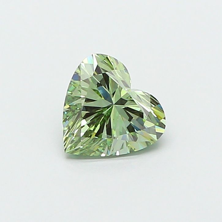1.54 CT Fancy Vivid Green HEART