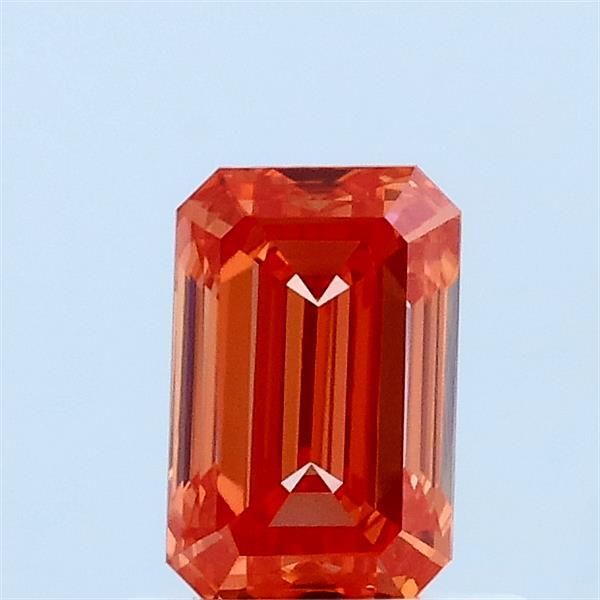 0.8 CT Fancy Vivid Pinkish Orange EMERALD