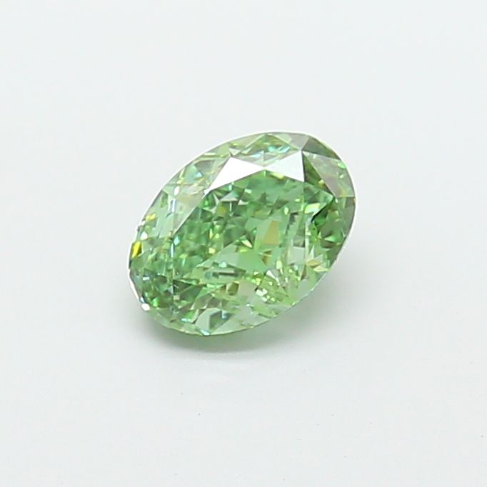 1.32 CT Fancy Vivid Green OVAL