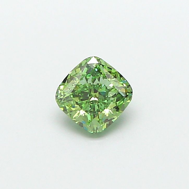 1.02 CT Fancy Vivid Green CUSHION MODIFIED