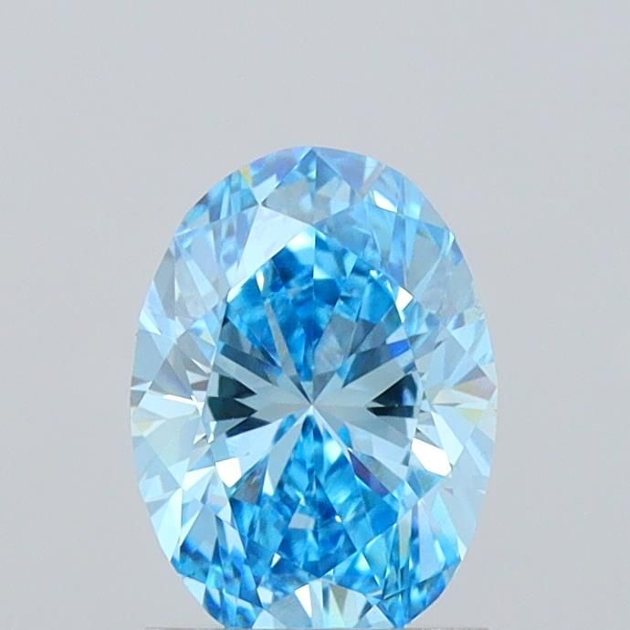 1.37 CT Fancy Vivid Blue OVAL
