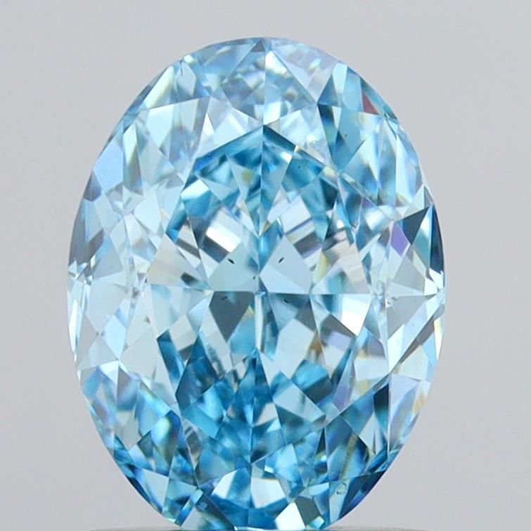 1.35 CT Fancy Vivid Blue OVAL