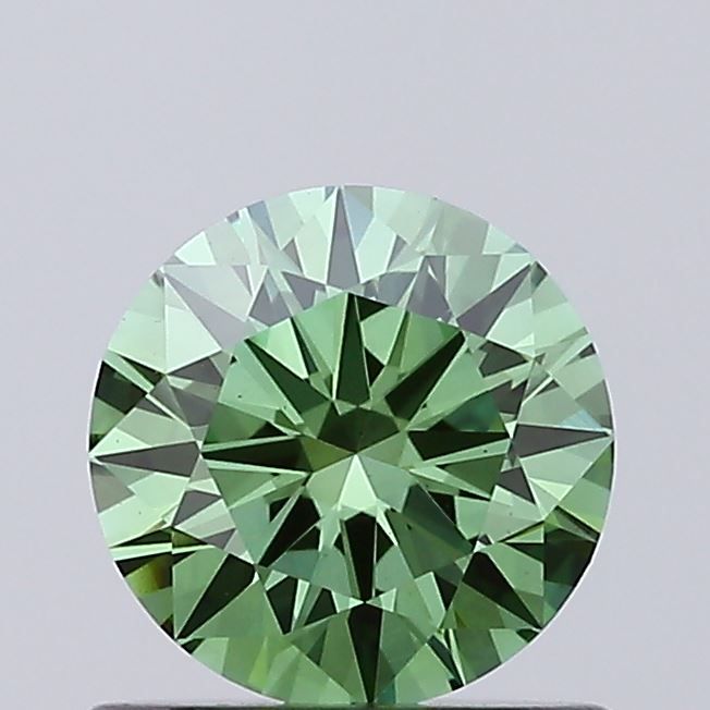 0.75 CT Fancy Vivid Green ROUND