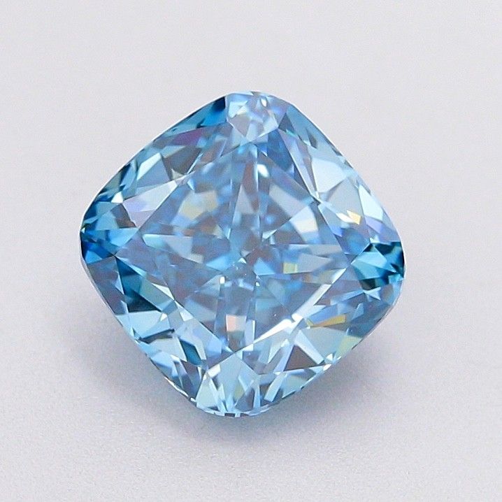 1.53 CT Fancy Vivid Blue CUSHION MODIFIED