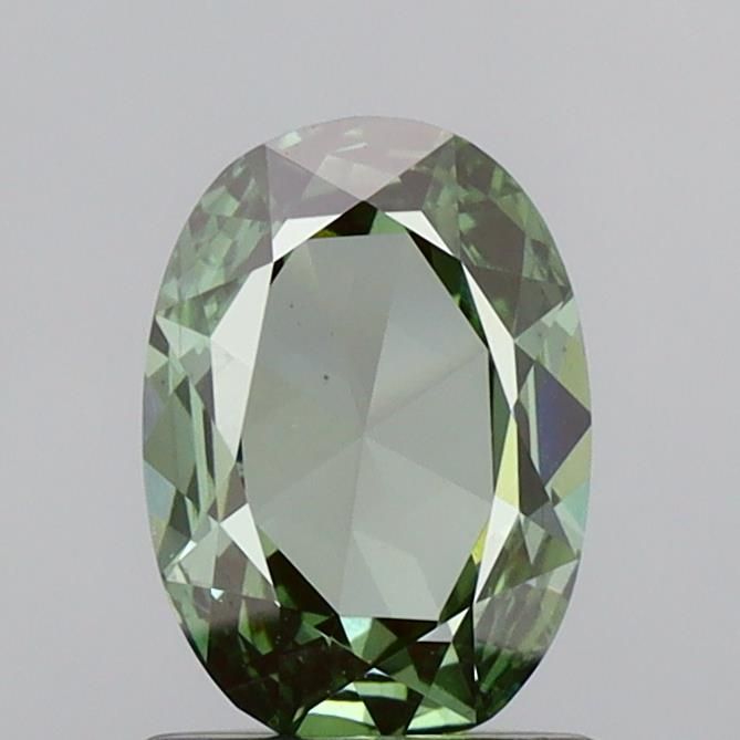 0.81 CT Fancy Vivid Green OVAL