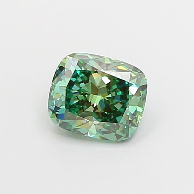 1.01 CT Fancy Vivid Green CUSHION MODIFIED