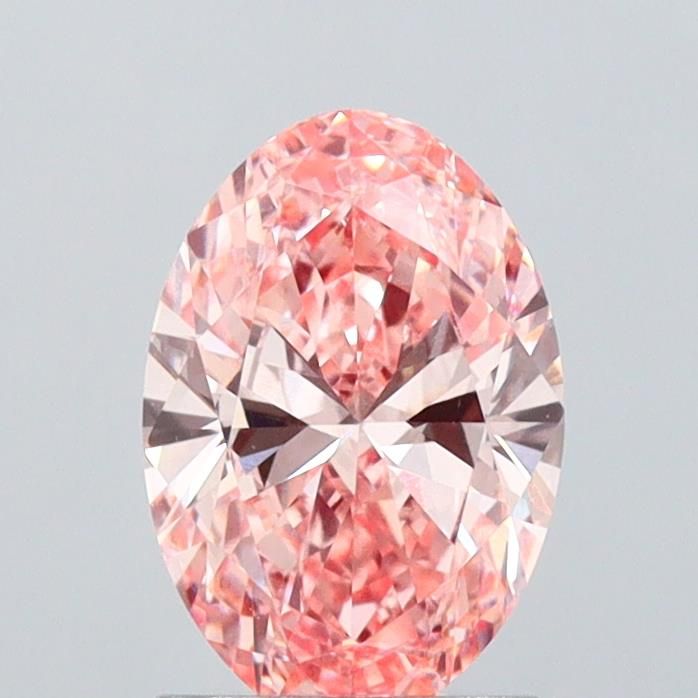 1.57 CT Fancy Intense Pink OVAL