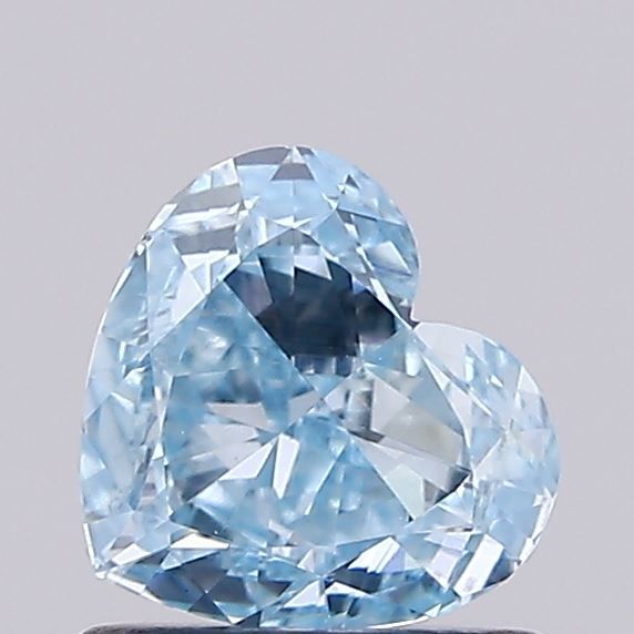 0.89 CT Fancy Intense Blue HEART