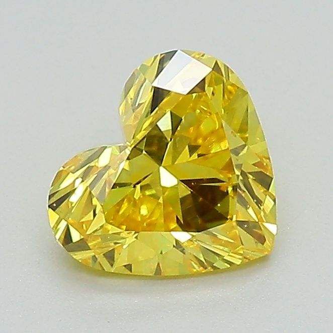 1.01 CT Fancy Vivid Yellow HEART
