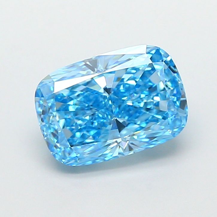 1.72 CT Fancy Vivid Blue CUSHION MODIFIED