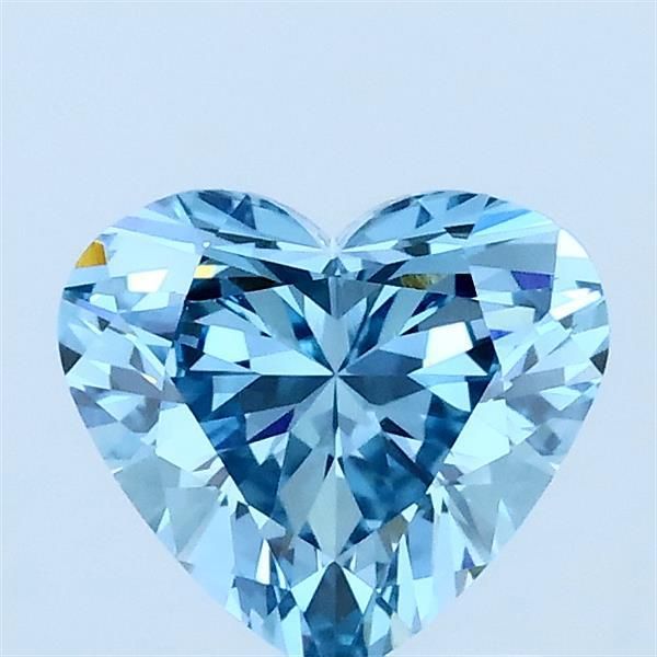 1.0 CT Fancy Vivid Blue HEART
