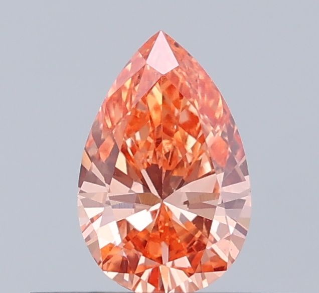0.3 CT Fancy Vivid Pinkish Orange PEAR