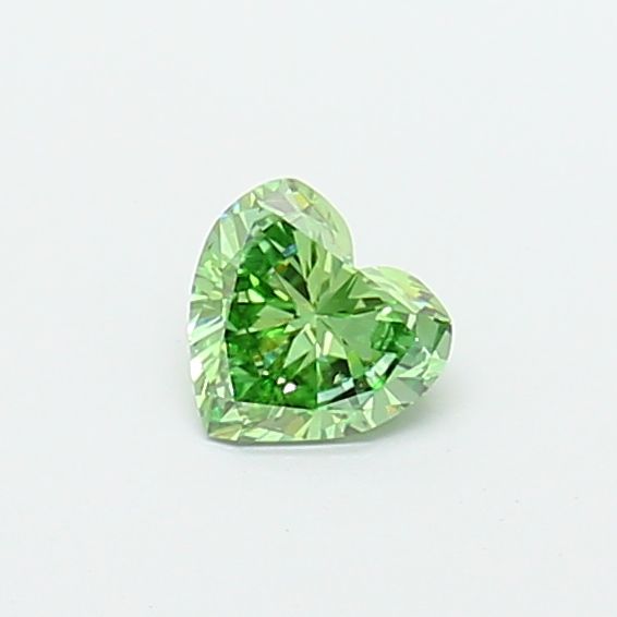 0.52 CT Fancy Vivid Green HEART