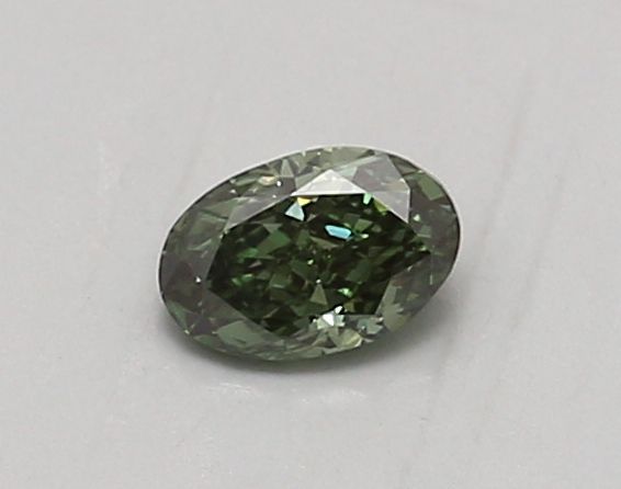 0.37 CT Fancy Vivid Green OVAL
