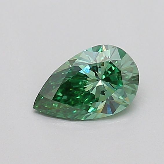 0.35 CT Fancy Vivid Green PEAR