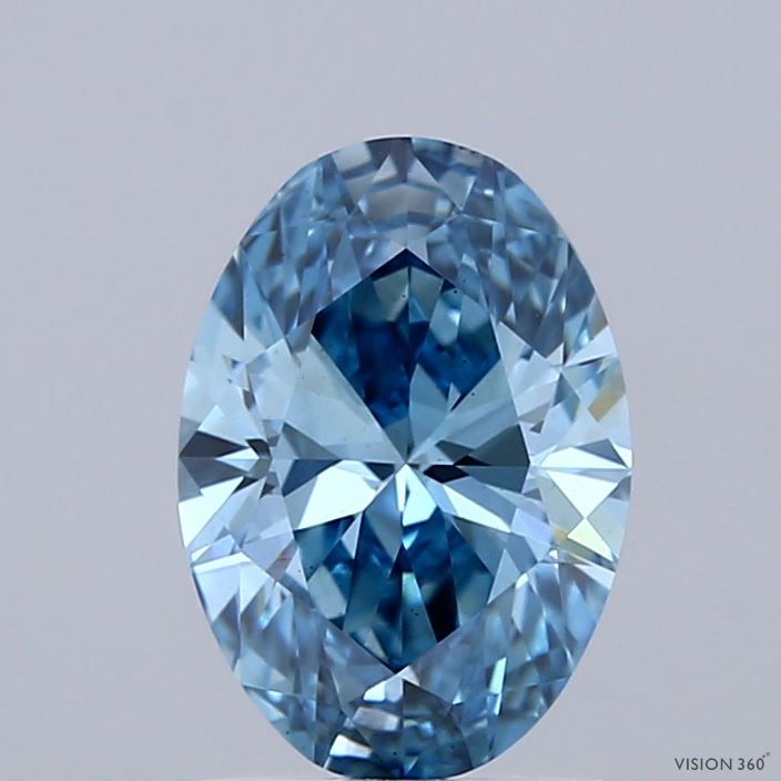1.5 CT Fancy Vivid Blue OVAL