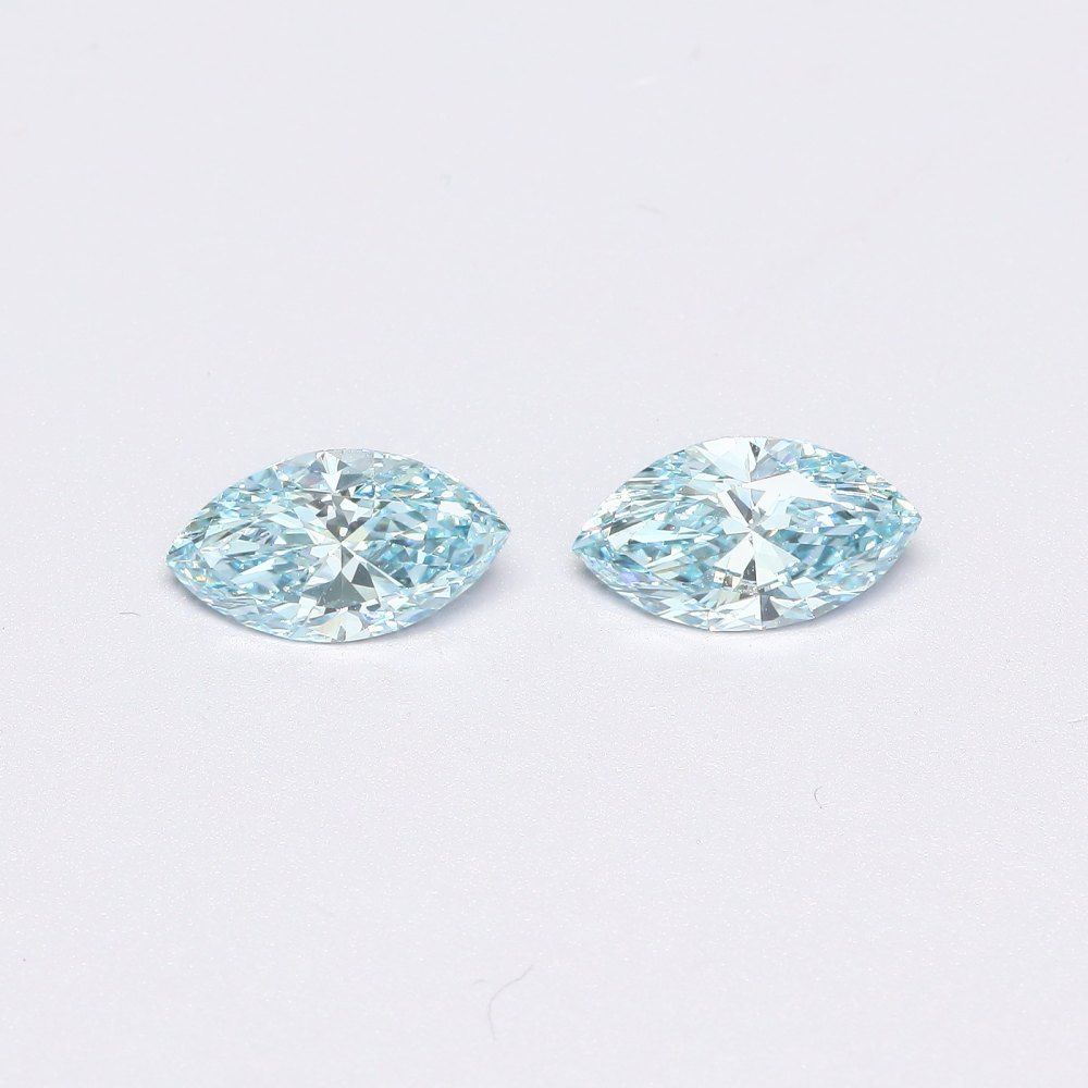 1.38 CT Fancy Vivid Blue MARQUISE
