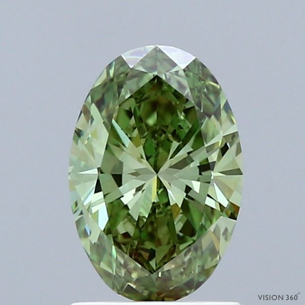 1.0 CT Fancy Vivid Green OVAL