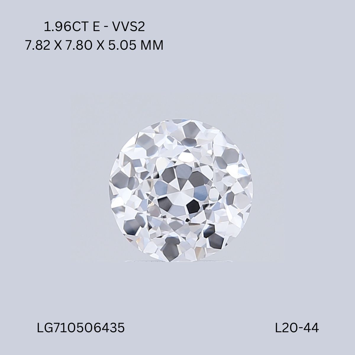 1.96 ct. round Lab Grown Diamond front image