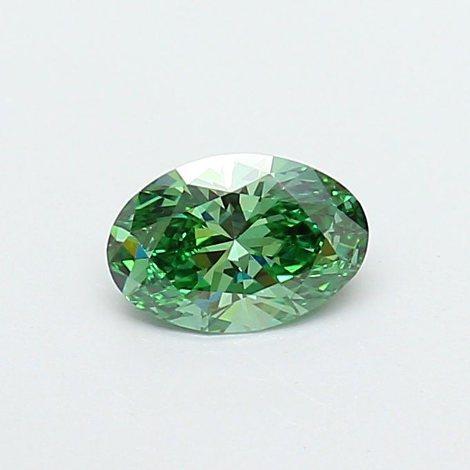 0.56 CT Fancy Vivid Green OVAL
