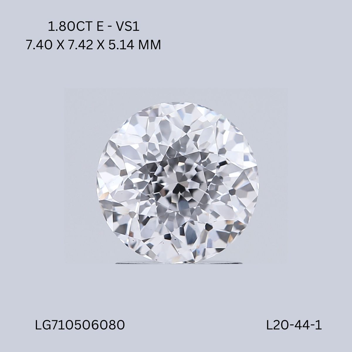 1.80 ct. round Lab Grown Diamond front image