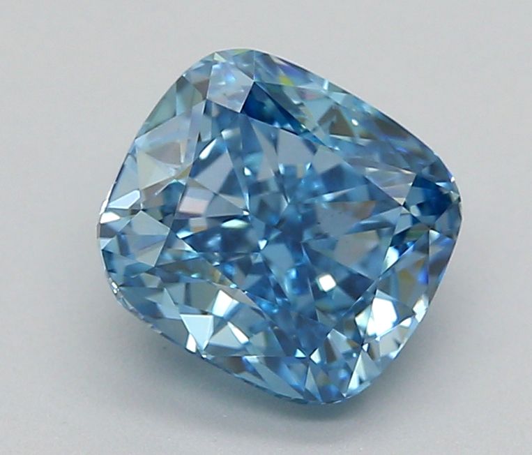 1.52 CT Fancy Vivid Blue CUSHION MODIFIED