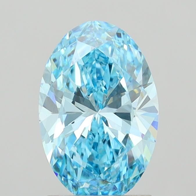 1.86 CT Fancy Vivid Blue OVAL