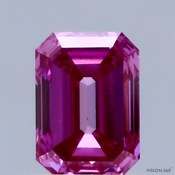 0.68 CT Fancy Vivid Pink EMERALD